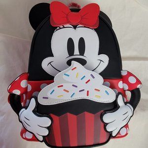 Disney Loungefly Mini Backpack Minnie Mouse Cupcake BNWT